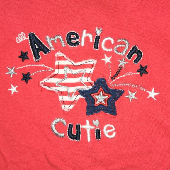 JUMPING BEANS Red "American Cutie" Short Sleeve Tee - Picture 2 of 3